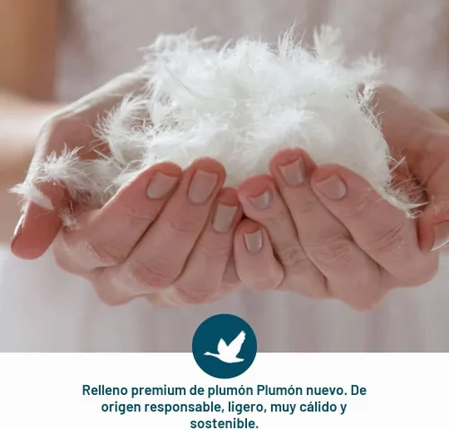 Vista 8 de Edredón de plumas tamaño individual, relleno de edredón mediano Gris/Todas las estaciones