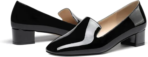 Vista 6 de WAYDERNS Zapatos de tacón bajo y grueso para mujer, con puntera cuadrada, de 1.5 pulgadas