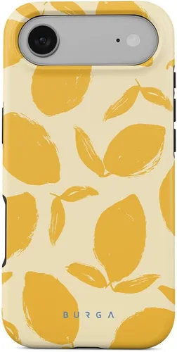 Vista 67 de BURGA-Funda p/teléfono compatible c/iPhone 14 Plus, carcasa rígida híbrida de 2 capas + Funda protectora de silicona, almendras latte a lunares