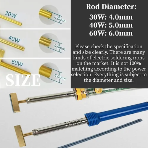 Vista 3 de 3 unids T Tip Soldador con Banda de Prensa Caliente para Pantalla LCD Flex Cinta Cable Reparación 30W/40W/60W