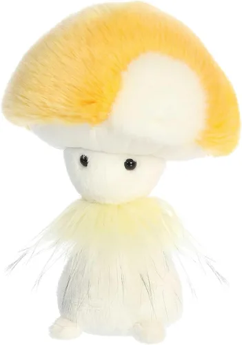 Vista 5 de Aurora® Vibrant Fungi Friends™ - Animal de peluche de miel - Diseño único - Compañeros adorables - Amarillo 9 pulgadas