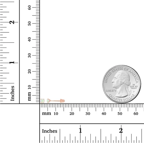 Vista 4 de Aretes de tuerca solitario de oro macizo de 14 quilates hipoalergénicos de 0.118in con piedra natal redonda, Metal Gema Piedra, Circonia cúbica