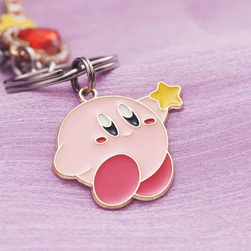 Vista 7 de Kirby Merch - Lindo llavero de dibujos animados de videojuegos, regalos de personajes para adolescentes, niñas, hijas, mujeres, regalo de cumpleaños