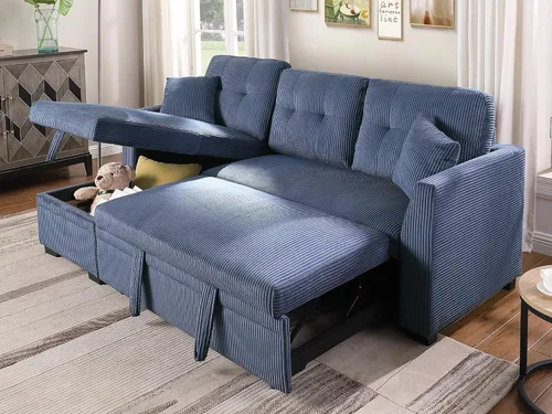 Vista 11 de BEEY Sofá cama modular de 118 pulgadas con cama extraíble, sofá cama convertible en forma de U de 7 plazas de gran tamaño para sala de estar, sofá