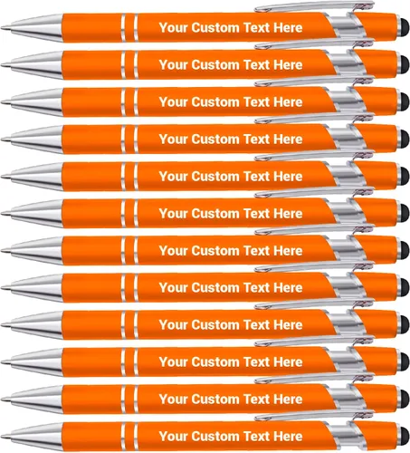 Vista 8 de Bolígrafos personalizados, bolígrafo grabador de negocios personalizados, bolígrafos personalizados con nombre, lápices capacitivos para pantallas