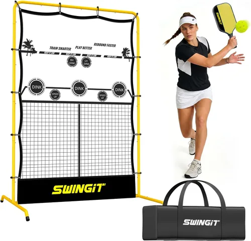 Vista 10 de Red de práctica de pickleball con mini red de pickleball pequeña de 6 pies, sistema de entrenamiento individual portátil para manos delanteras