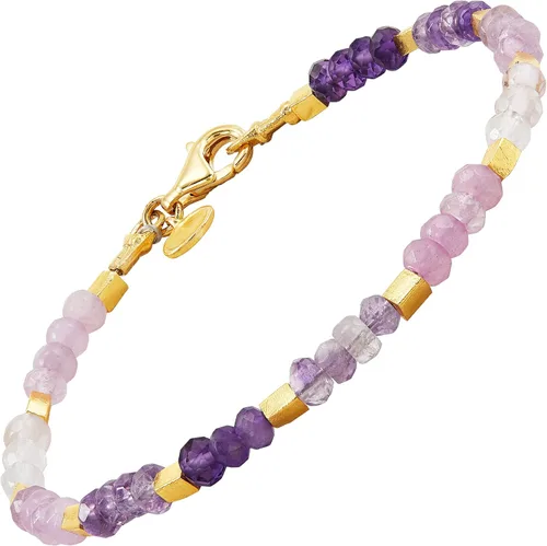 Vista 7 de Silpada Pulsera de amatista, jade y cuarzo rosa en plata de ley, 7.5 pulgadas, amatista jade