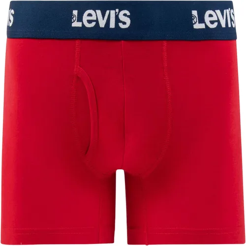 Vista 3 de Levi's Calzoncillos tipo bóxer para hombre, algodón elástico transpirable para hombre, paquete de 3