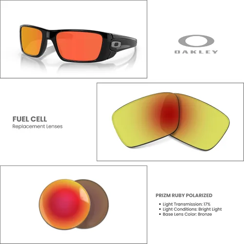Vista 3 de OAKLEY Original Fuel Cell OO9096 Replacement Lenses For Men For Women+ Bundle Microfiber Pouch -FRAMES NOT INCLUDED