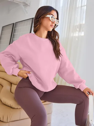 Vista 42 de EFAN Sudaderas de gran tamaño con cuello redondo Y2K para mujer, sudaderas con capucha para otoño, moda 2025, ropa para adolescentes y niñas, lindo