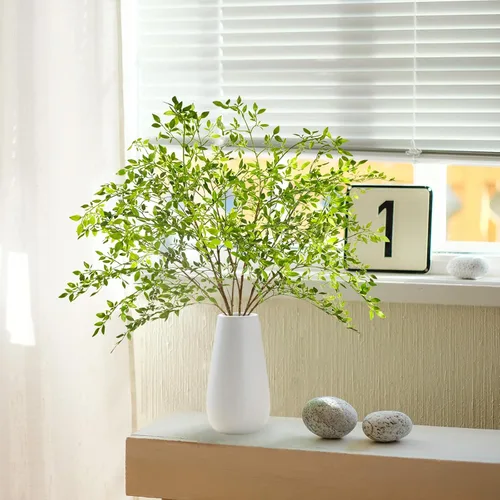 Vista 7 de Ttranewsoo Tallos de vegetación artificial, ramas Nandina de 43.3 pulgadas, tallos altos para plantas artificiales para jarrón, decoración