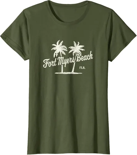 Vista 81 de Fort Myers Beach Florida Vintage 70s Palm Trees Graphic T-Shirt