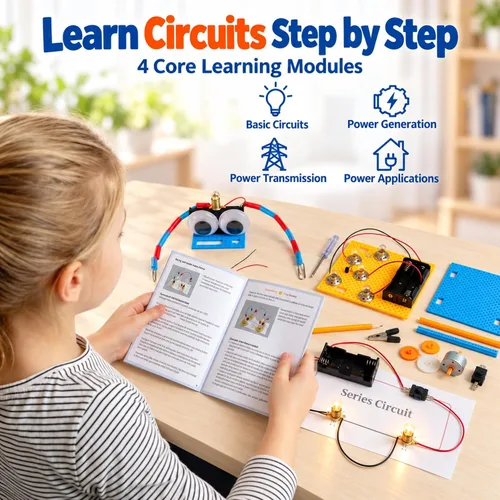 Vista 2 de Kit de circuito eléctrico STEM para niños a partir de 8 años, kit