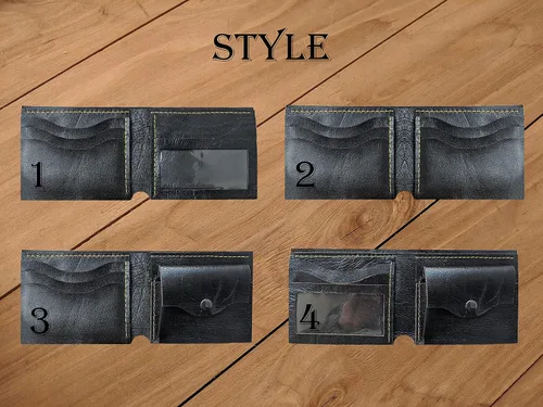 Vista 6 de Men's 3D Genuine Leather Wallet, Hand-Carved, Hand-Painted, Leather Carving, Custom wallet, Personalized wallet, Joker, Laugh HA HA HA, Smile, Face