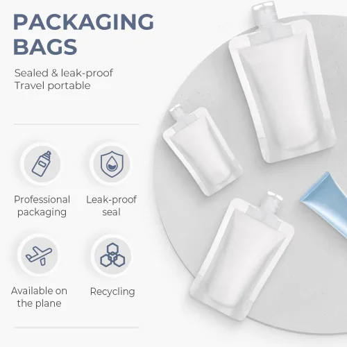 Vista 3 de 15 bolsas portátiles de embalaje de maquillaje líquido de viaje, bolsas portátiles 2025 para artículos de tocador, accesorios de viaje recargables