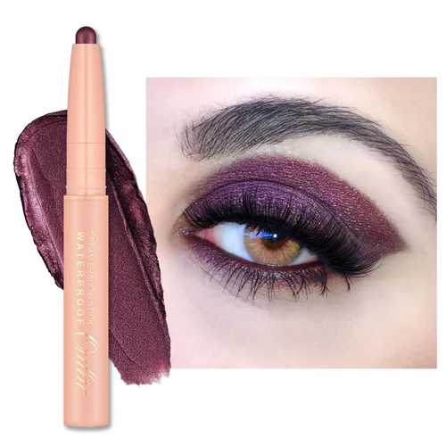 Vista 23 de Oulac Twist-Up Sombra de Ojos Brillante en Barra – Maquillaje de Ojos Vegano y Libre de Crueldad con Textura Cremoso y Mezclable, Resistente al 01