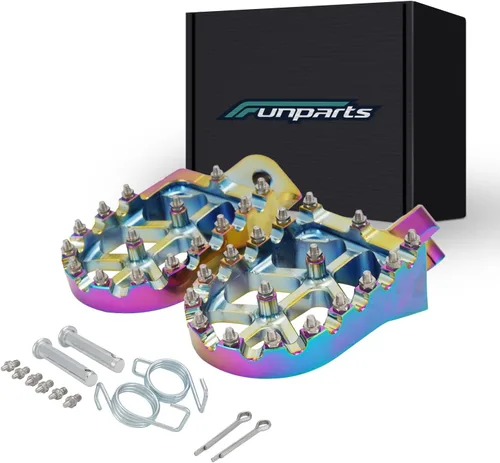 Vista 10 de Funparts Estriberas para Dirt Bike Estriberas de Motocicleta Pedales Reposapiés CNC para Apollo RFZ 125 DBX15 X18 X19 Tao Tao DB17 DB27 SSR