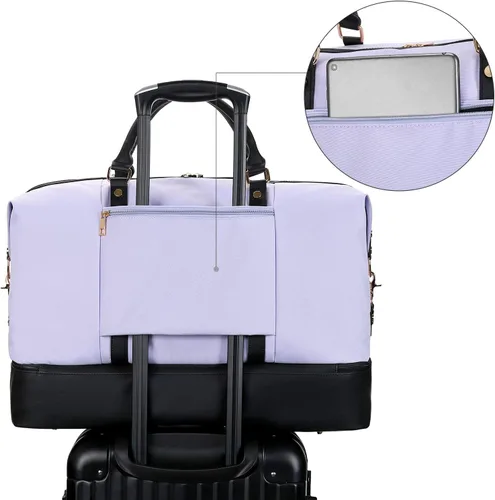 Vista 7 de Weekender Overnight - Bolsa de viaje de gran tamaño para hombres y mujeres