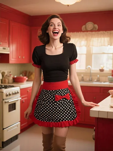 Vista 4 de CRB Fashion Womens Kitchen Baking Waist Pocket Half Bistro Kitchen Cooking Apron