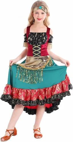 Vista 6 de Seasons Disfraz de gitana Starlight para niñas, cosplay de Halloween