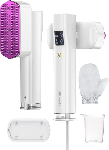 Vista 9 de Vaporizador para Ropa, Sundu Vaporizador Portátil 2 en 1 para Viaje y Plancha, Calentamiento Rápido de 15s, Tanque de Agua de 100ml (3.38 fl oz)