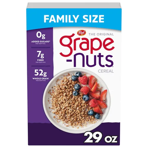 Vista 10 de Cereal de desayuno con copos de nueces, cereales crujientes de trigo integral y cebada, ideal para yogures, parfaits y aperitivos caseros, caja