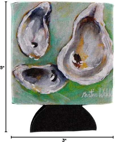 Vista 2 de Caroline's Treasures MW1063CC Oyster The Eye of The Oyster - Soporte aislante para bebidas o botellas, funda para enfriar latas o botellas, lavable