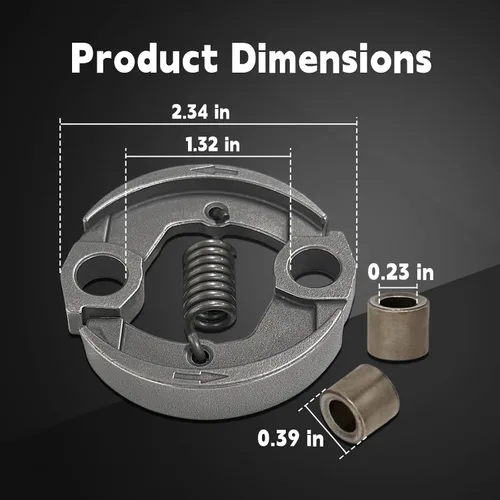 Vista 4 de ASKALL 4180 160 2000 Kit de embrague con resorte de tensión compatible con desbrozadoras Stihl FS87 FS87R FS90 FS90R FC90 FC95 FS100 FS110R FS110X