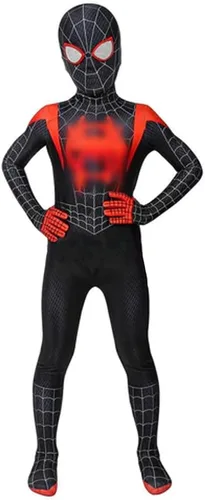 Vista 4 de KGDECYS Disfraz de superhéroe para niños, body de elastano Zentai para Halloween, cosplay
