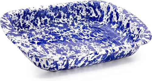Vista 9 de Golden Rabbit Enamelware - Molde para hornear, 3 cuartos de galón, Black Swirl