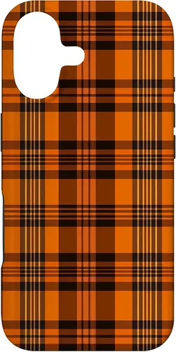 Vista 32 de iPhone 13 Pro Fall Plaid Halloween Naranja y Negro Acción de Gracias Otoño Case