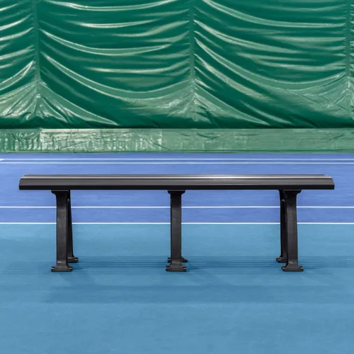 Vista 8 de Vermont Banco de cancha de tenis - 3 y 4 plazas Estándar o sin respaldo (estándar, negro, 3 plazas)
