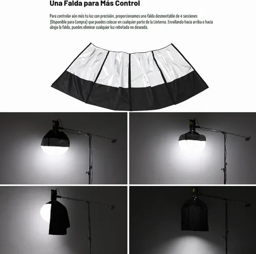 Vista 4 de Godox CS-65D - Modificador de luz suave de linterna de 25.6 in con falda reflectante de sombreado + bolsa de transporte, difusor de softbox