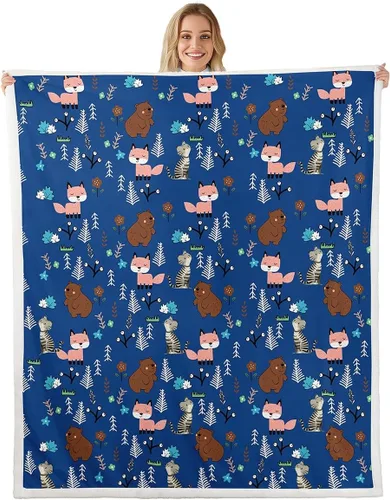 Vista 28 de Erosebridal - Mantas de bebé unisex para niños y niñas, mantas de guardería de animales de granja de minky 40x50, manta sherpa con diseño de tractor