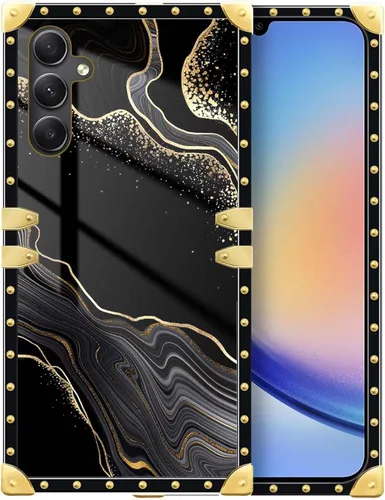 Vista 132 de Funda compatible con Samsung Galaxy A03S 4G, TPU suave de lujo y parte trasera de policarbonato duro para niñas y mujeres, funda protectora a prueba