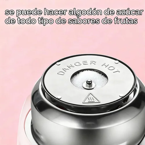 Vista 4 de Mini Máquina de Algodón de Azúcar, Incluye Cuchara de Azúcar, Palitos Máquina de Algodón de Azúcar para Fiesta de Cumpleaños, Regalos, Usos