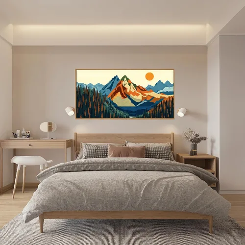 Vista 205 de FWIEXA Juego de Arte de Lienzo Bohemio Enmarcado para Pared, Cuadros Botánicos Verde Salvia Decoración de Pared, Impresiones de Arte de Plantas