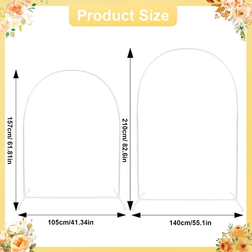 Vista 3 de Soporte de arco de PVC de 5.2 pies con base para piso, kit de arco de globos ligero desmontable con base de bolsa de agua para estabilidad