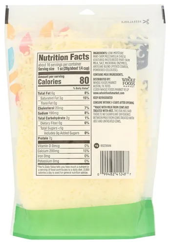 Vista 2 de 365 por Whole Foods Market, Queso Mozzarella rallado, 16 onzas