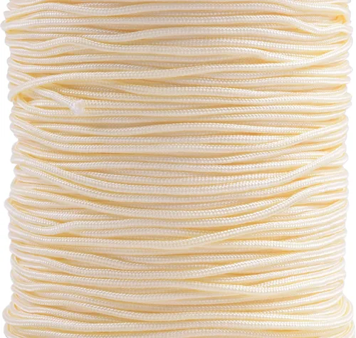 Vista 22 de KONMAY 1 rollo de cuerda de nailon de 150 yardas, trenzado de 0.016 in de nailon Shamballa Macramé/cordón de cuentas, cordón de nudo chino, cuerda