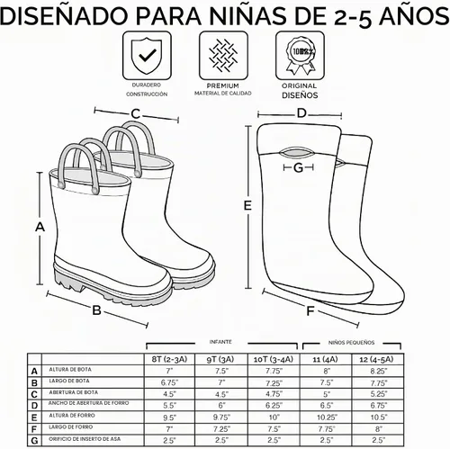 Vista 7 de Disney Botas de lluvia para niña con forro suave extraíble para nieve Minnie Mouse