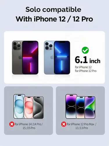 Vista 2 de PDDKISS Protector de pantalla de privacidad compatible con iPhone 12/iPhone 12 Pro, vidrio templado de 6.1 pulgadas, gradiente rosa, antiespía, anti
