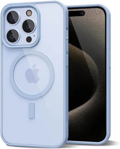 Vista 86 de oakxco Funda magnética transparente compatible con Magsafe, bonita funda delgada y transparente de poliuretano termoplástico no amarillenta, carcasa