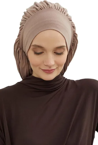 Vista 4 de Aisha's Design Turbante instantáneo para mujer, 95% algodón, bufanda para la cabeza, gorro para dormir