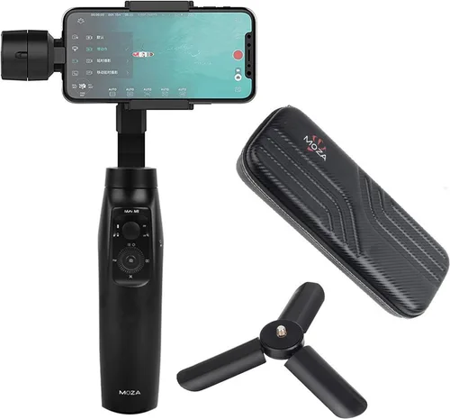 Vista 5 de Moza 3-Axis Smartphone Gimbal Estabilizador Carga de Teléfono Inalámbrico, Negro (Mini Mi)
