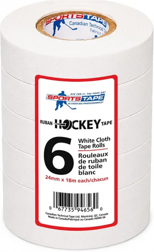 Vista 8 de sports tape ST Pro-Grade Cloth Hockey Tape (6 Rolls) - Strong Long-Lasting, Water Resistant Athletic Grip Tape for Lacrosse, Hockey, Baseball &