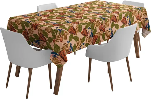 Vista 30 de Mantel cuadrado para interiores y exteriores de 58 x 58 pulgadas, mantel cuadrado impermeable para mesa de patio, manteles de primavera/verano