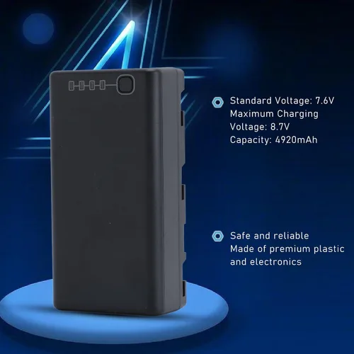 Vista 2 de Batería inteligente WB37, batería inteligente de 5200 mAh 7.6 V, FPV RC Drone Transmisor de repuesto de litio para CrystalSky para control remoto