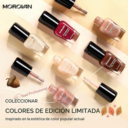 Vista 8 de Morovan Juego de Esmaltes de Uñas Marrones: Kit de Esmalte de Uñas Nude Chocolate Oscuro de Invierno Secado Rápido al Aire Regular Paquete