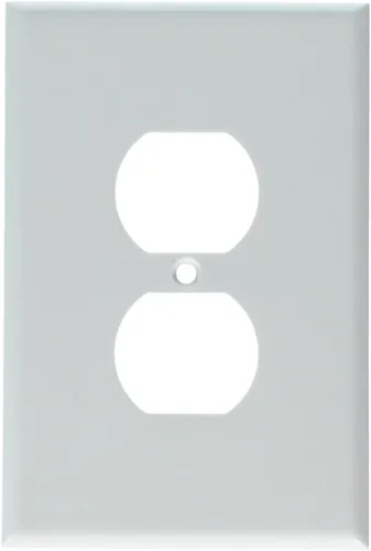 Vista 6 de Leviton 86103 - Placa de pared dúplex de 1 banda, de gran tamaño, termoestable, montaje para dispositivo, marfil